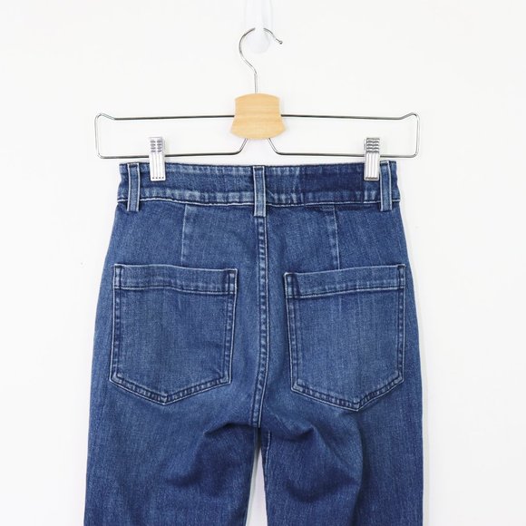 👖 AMO - Audrey Ultra High-Rise Cropped Jeans Button Fly in Shadow Play - 24 - Picture 8 of 10